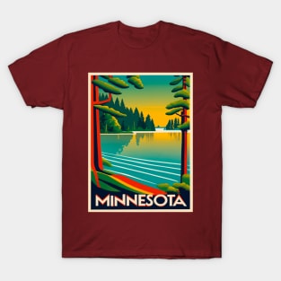 Minnesota Vintage Travel Poster T-Shirt